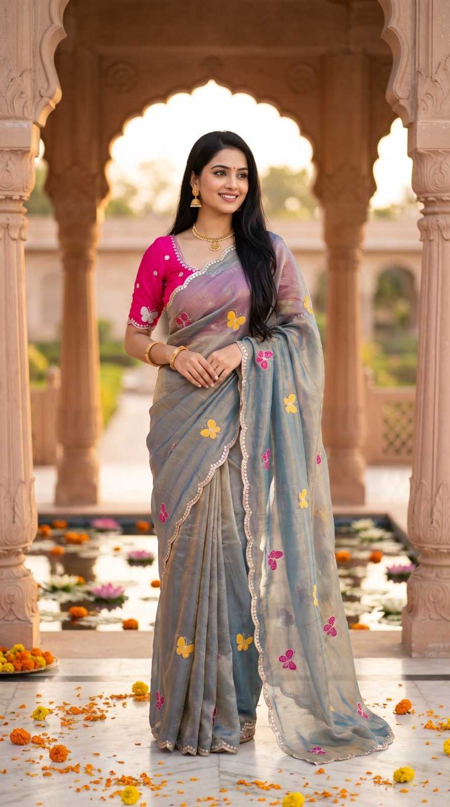 YNF Wholesale Satin Sequence Sarees KESH202 42 | Surat Manufacturer