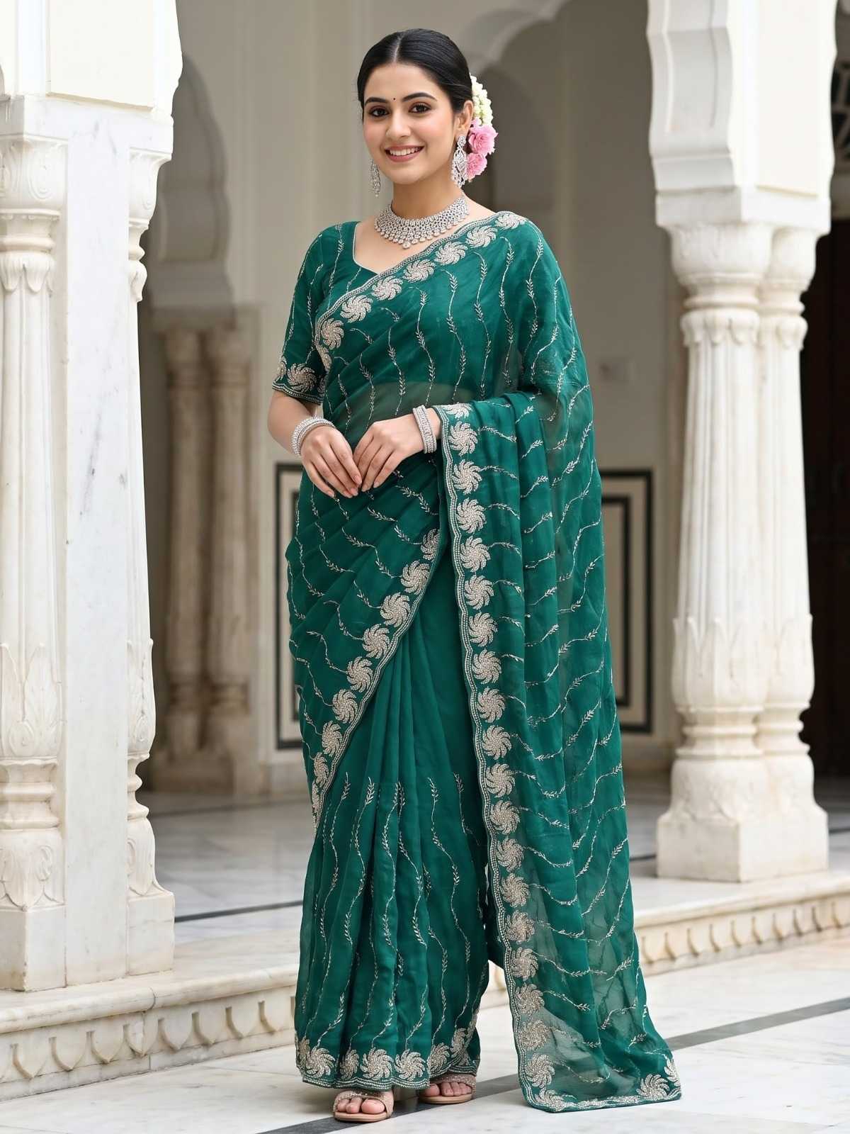 YNF Wholesale Satin Sequence Sarees KESH202 55 | Surat Manufacturer
