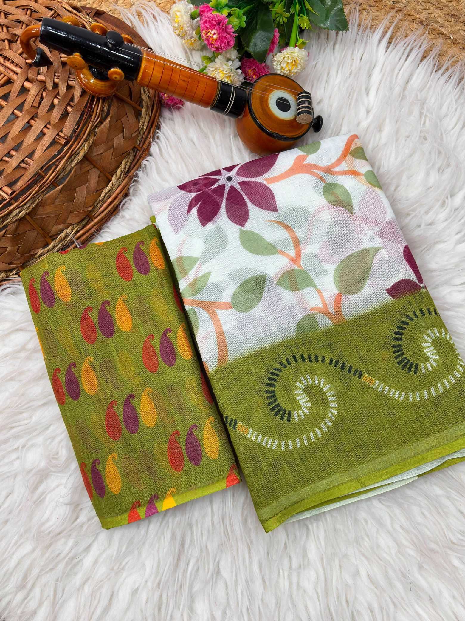 YNF Wholesale Linen Printed Sarees KESH205 Abhirami | Surat Manufacturer