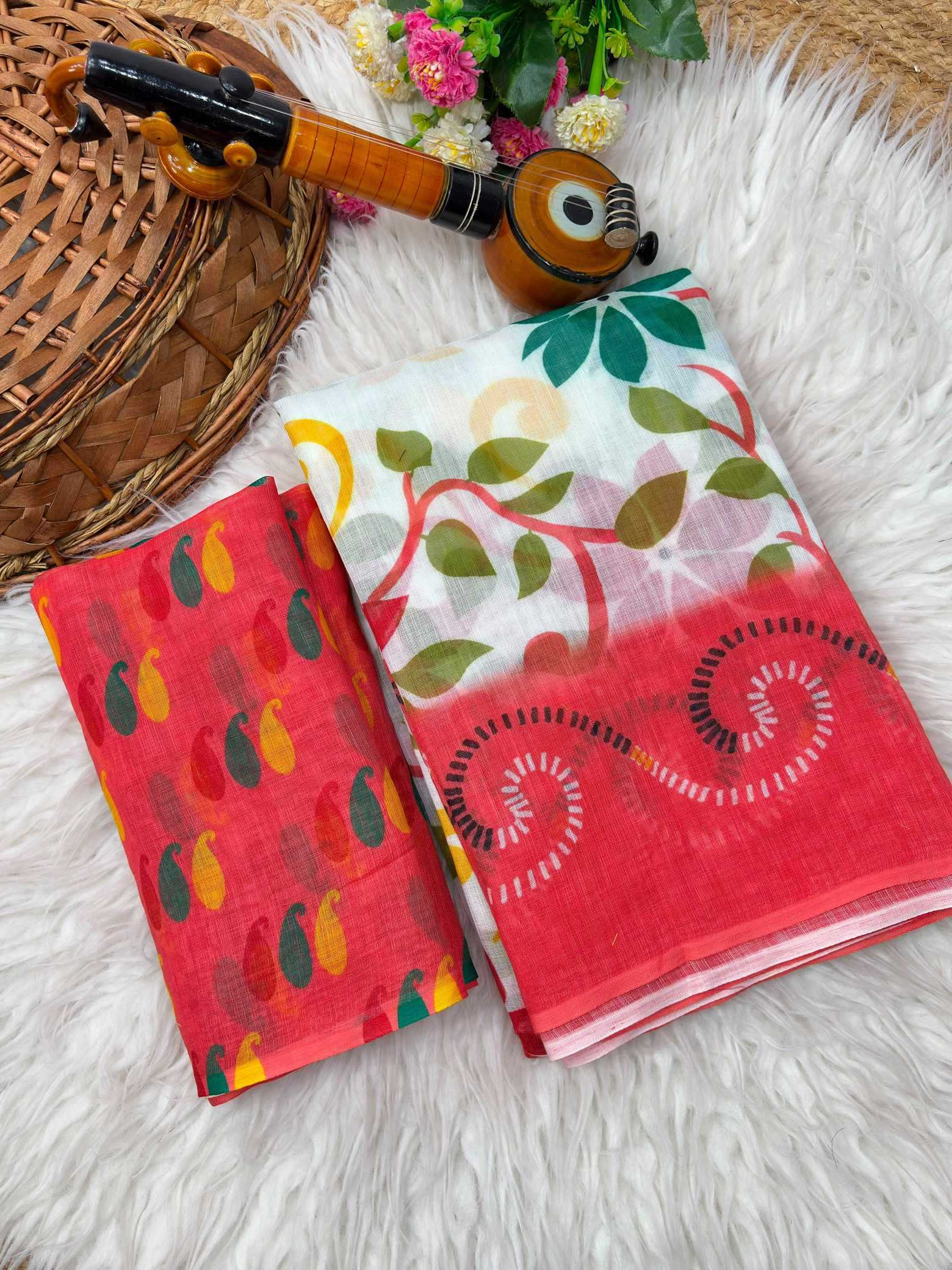 YNF Wholesale Linen Printed Sarees KESH205 Abhirami | Surat Manufacturer
