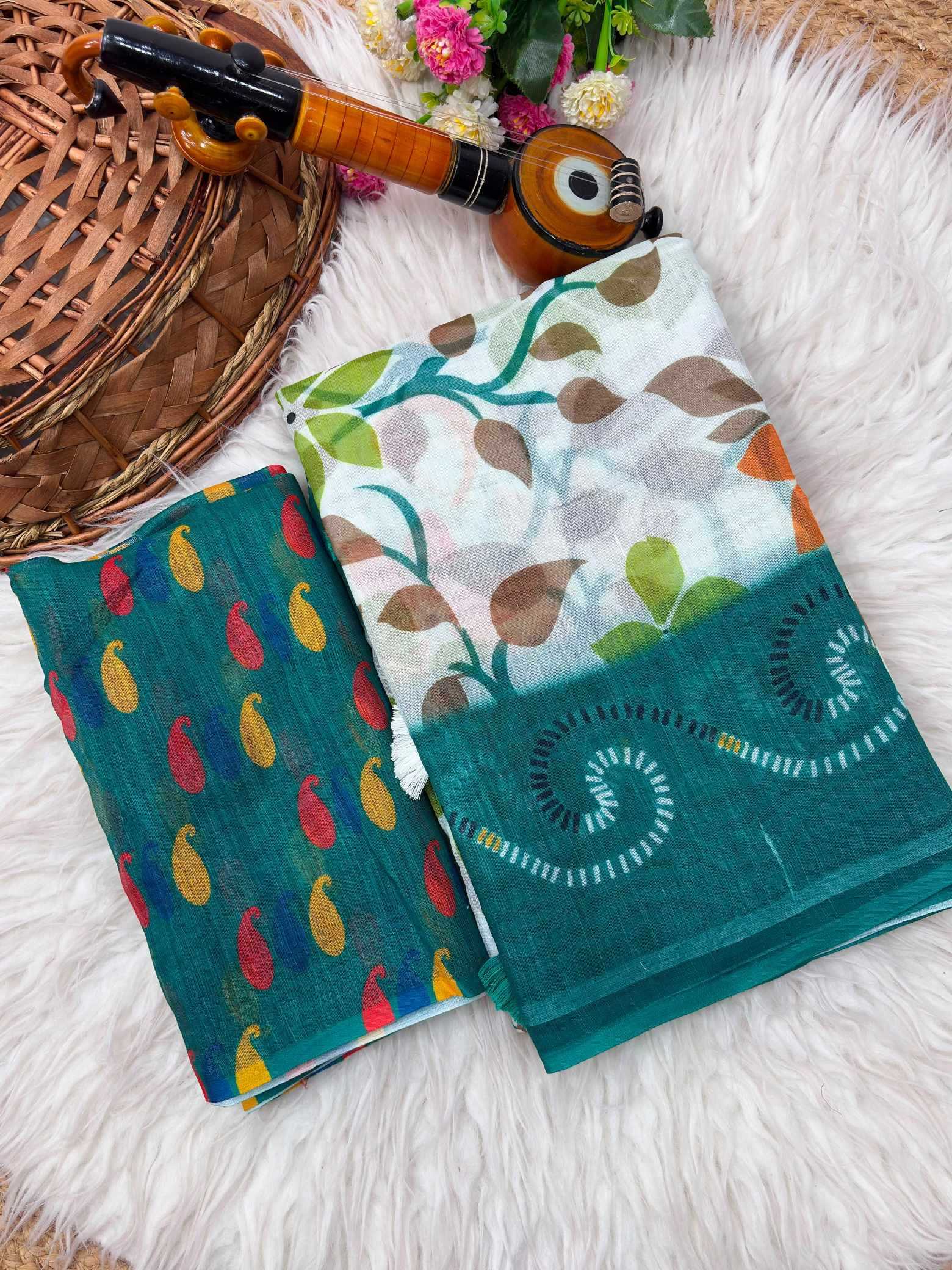 YNF Wholesale Linen Printed Sarees KESH205 Abhirami | Surat Manufacturer