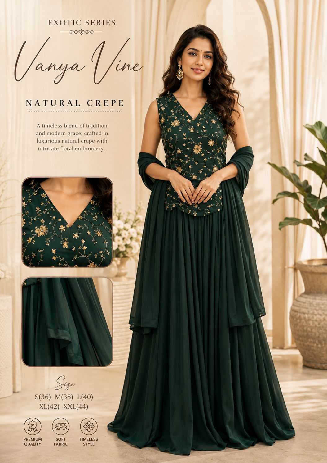 YNF Wholesale Crepe Ladies Suits KESH210 VANYA | Surat Manufacturer