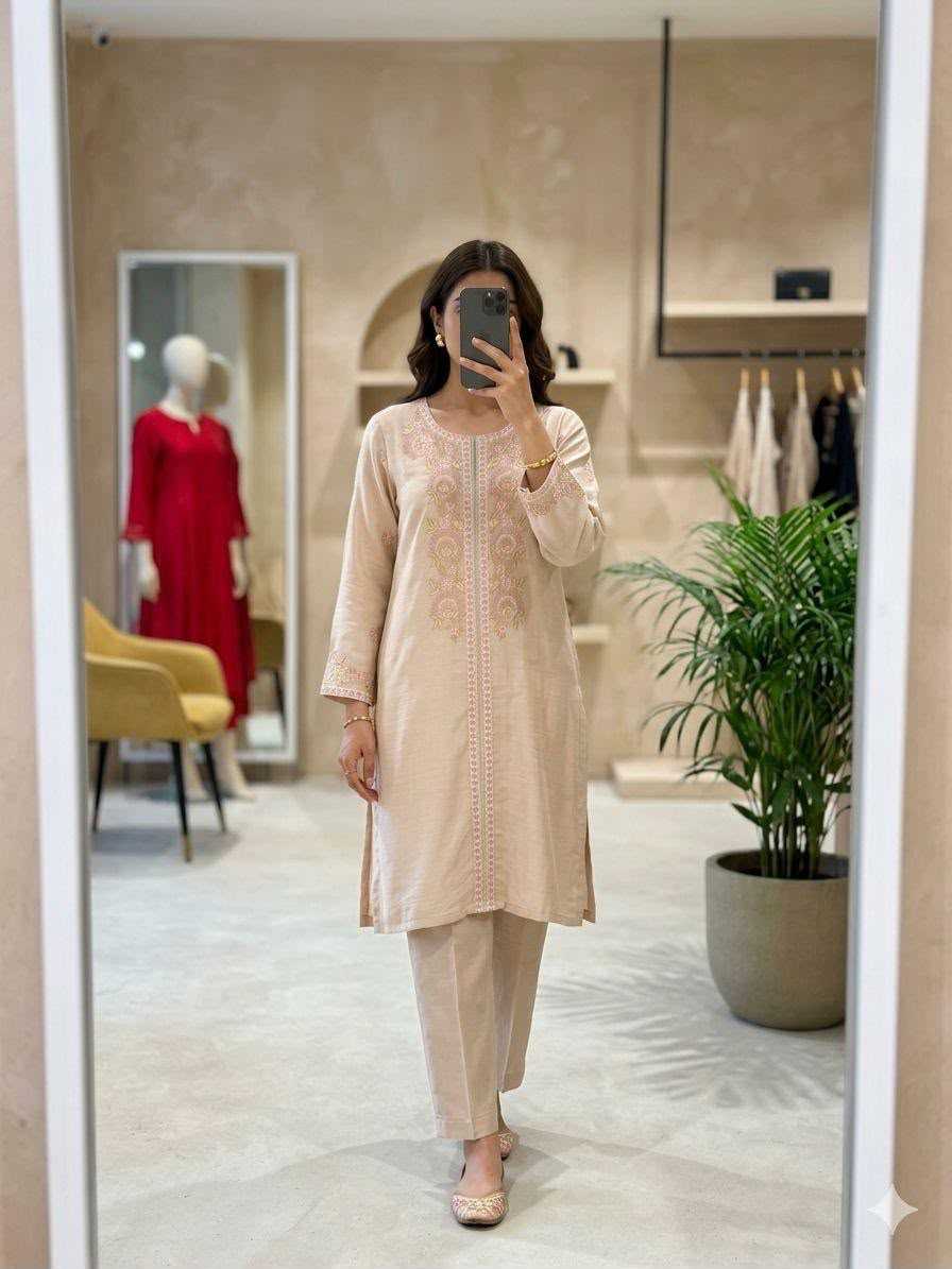YNF Wholesale Chanderi Soft Co-ord Set KESH210 Woven Vines | Surat Manufacturer
