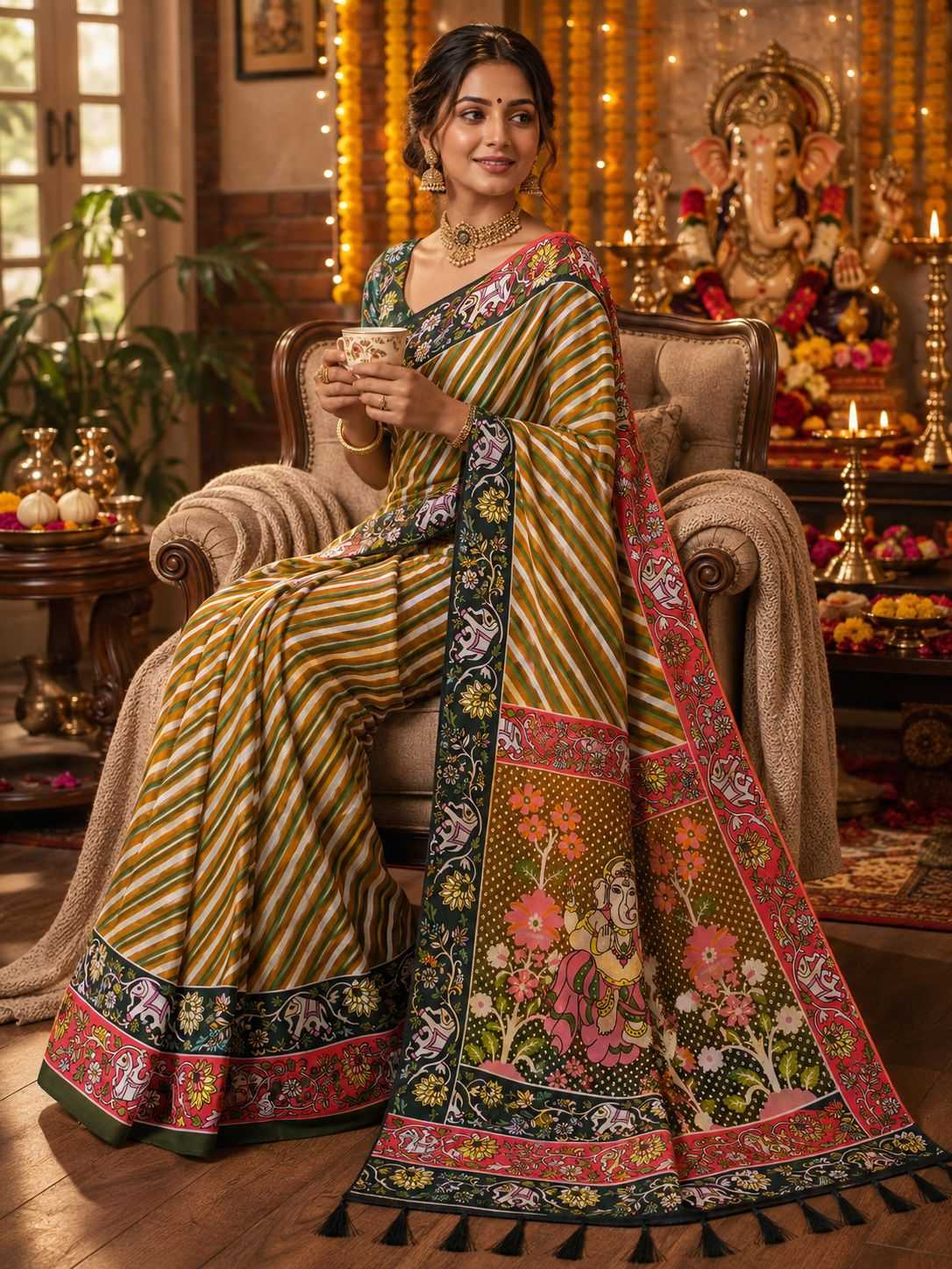 YNF Wholesale Soft Silk Fancy Sarees KESH419 Bappa | Surat Manufacturer