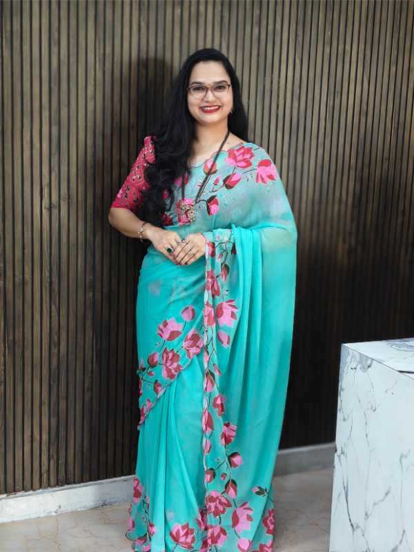 YNF Wholesale Georgette Fancy Sarees KESH419 Floral | Surat Manufacturer