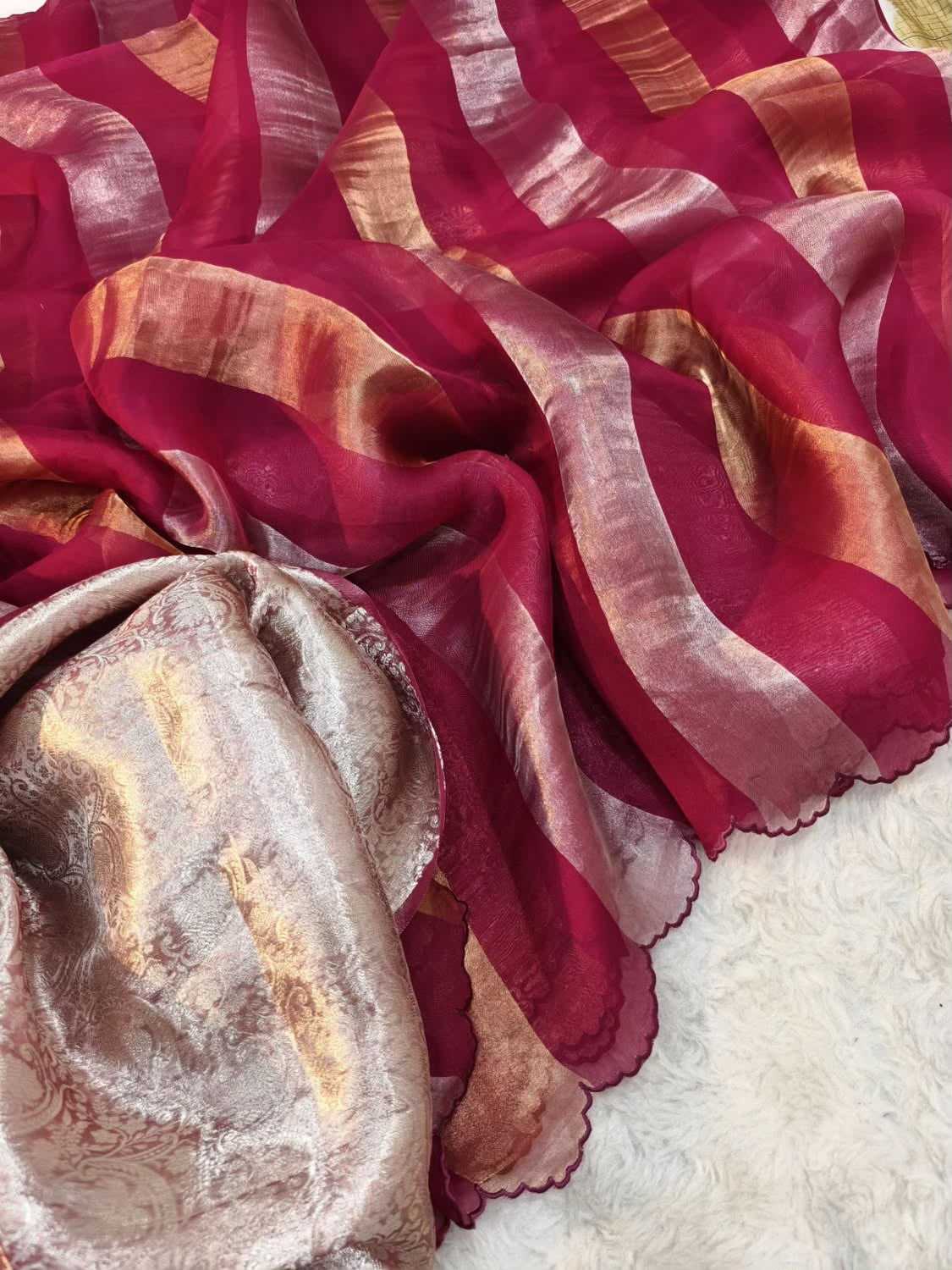 YNF Wholesale Tissue Silk Soft Silk Sarees KESH484 Barkha | Surat Manufacturer