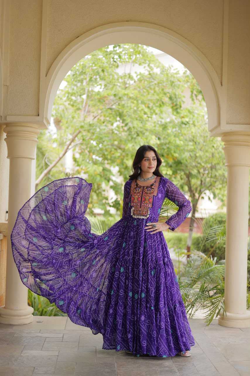 YNF Wholesale Faux Georgette Printed Gowns KESH489 1276 | Surat Manufacturer