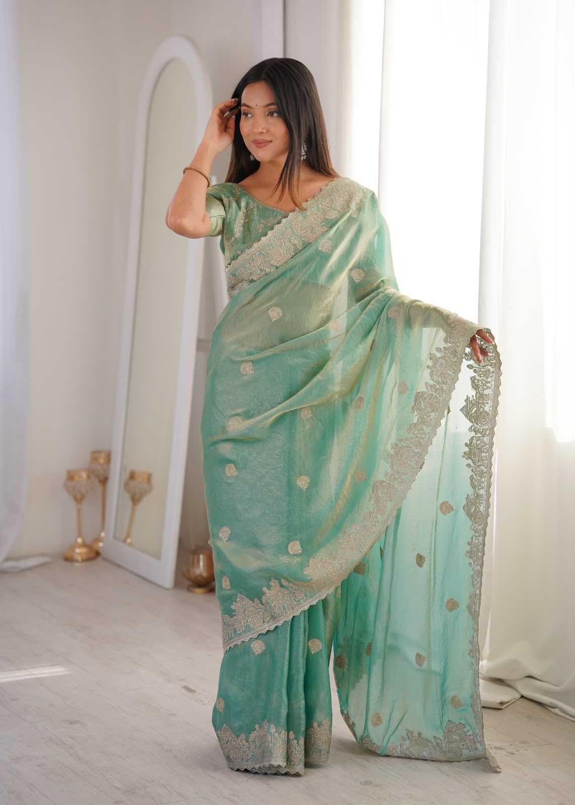 YNF Wholesale Crunchi Fancy Sarees KESH491 8002 | Surat Manufacturer