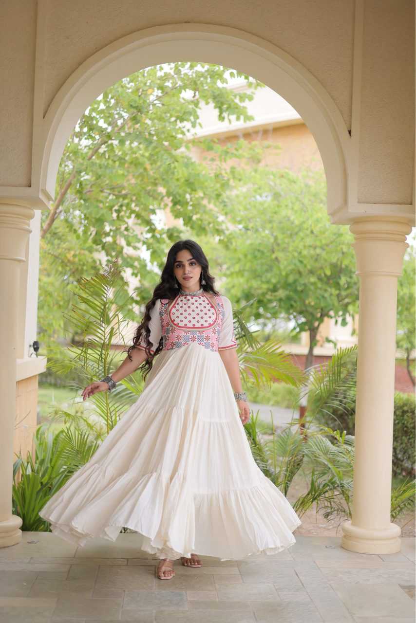 YNF Wholesale Cotton Embroidery Gowns KESH491 9348 | Surat Manufacturer