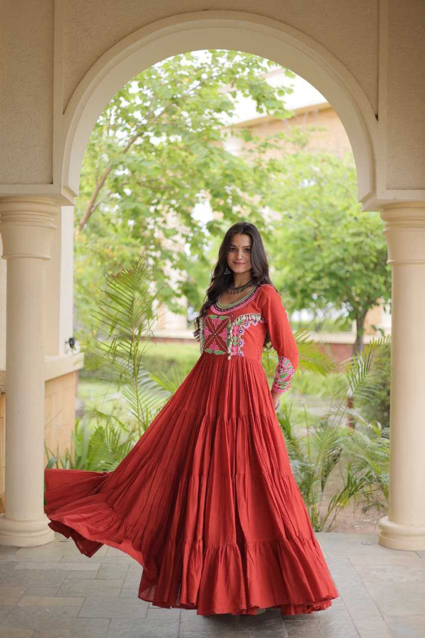 YNF Wholesale Cotton Embroidery Gowns KESH491 9350 | Surat Manufacturer
