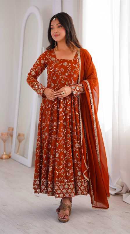 YNF Wholesale Faux Georgette Fancy Gowns KESH499 5024 | Surat Manufacturer