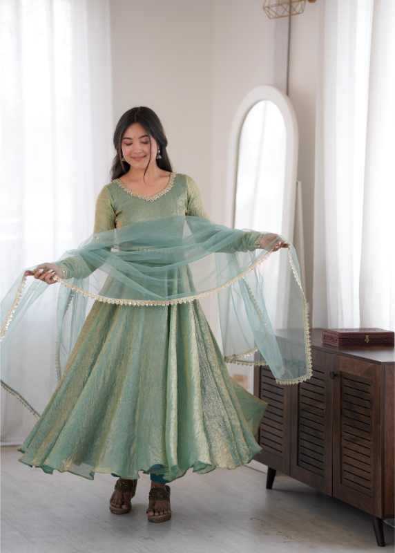 YNF Wholesale Crush Silk Party Gowns KESH499 5355 | Surat Manufacturer