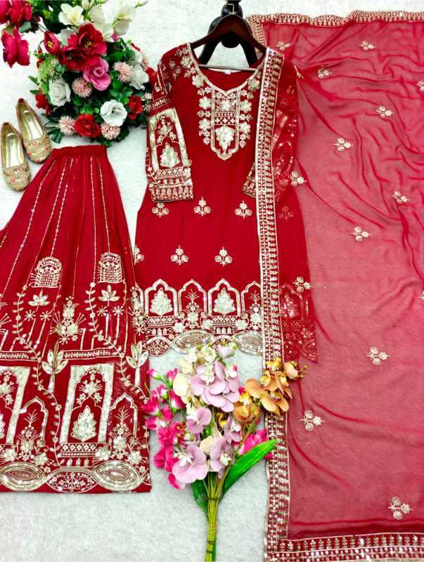 YNF Wholesale Faux Georgette Sharara Salwar Suits KESH506 1250 | Surat Manufacturer