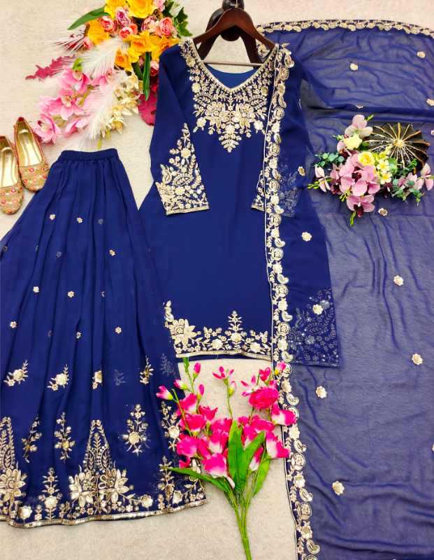 YNF Wholesale Faux Georgette Sharara Salwar Suits KESH506 1278 | Surat Manufacturer