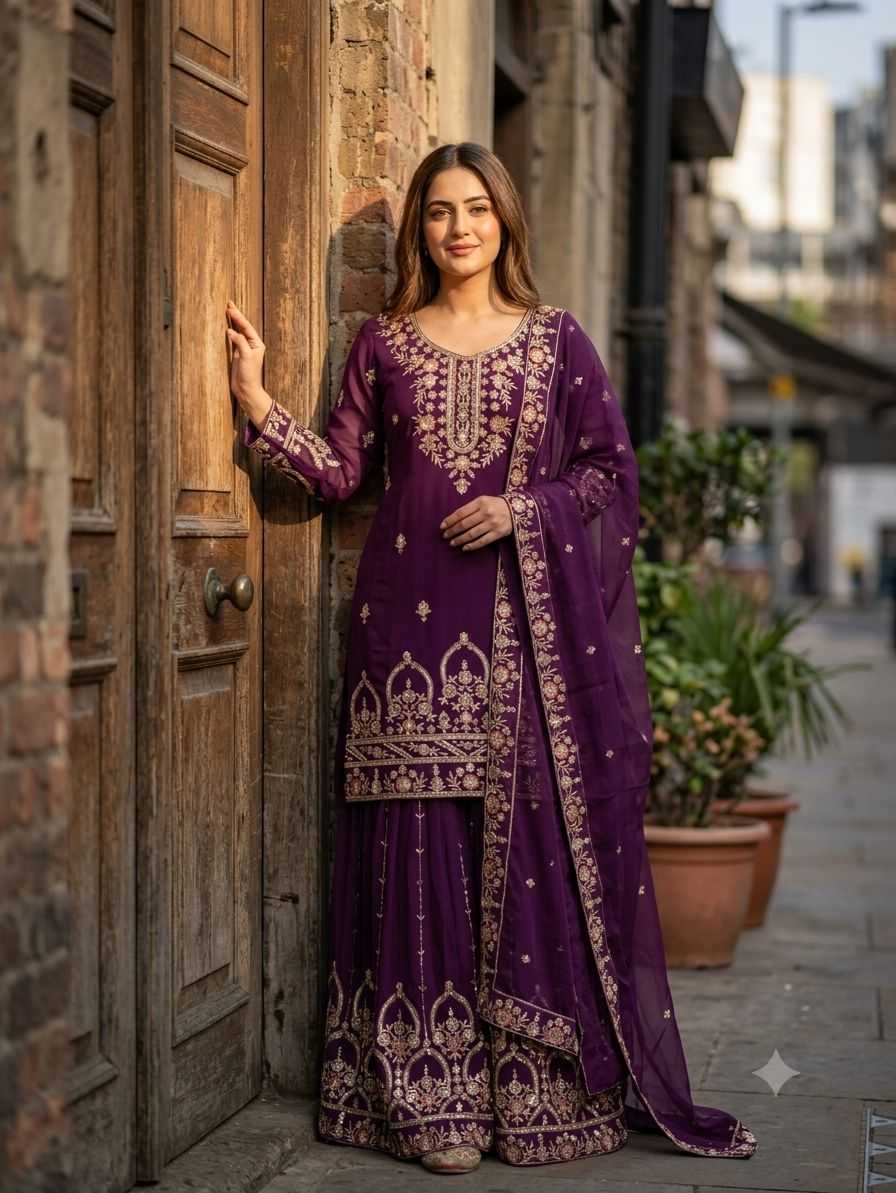 YNF Wholesale Faux Georgette Sharara Salwar Suits KESH506 1286 | Surat Manufacturer