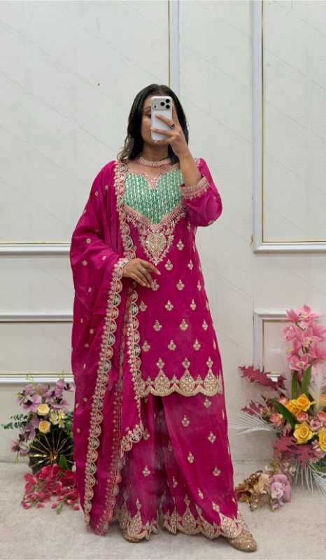 YNF Wholesale Chinon Silk Sharara Salwar Suits KESH506 6000 | Surat Manufacturer