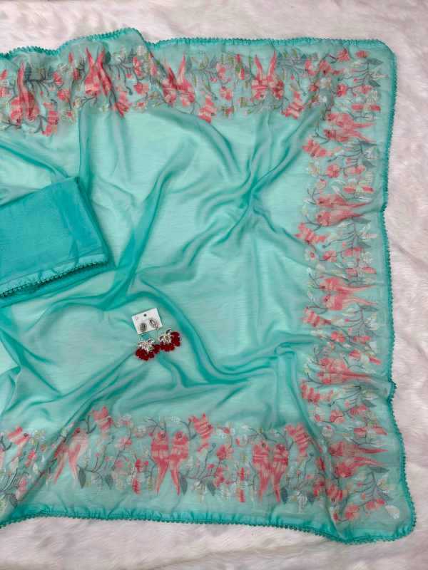 YNF Wholesale Organza Designer Sarees KESH509 Org | Surat Manufacturer