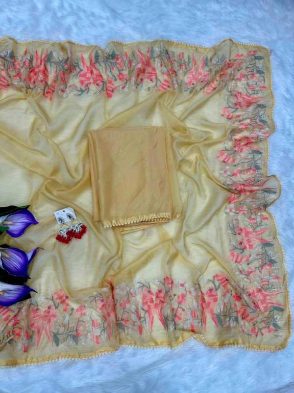 YNF Wholesale Organza Designer Sarees KESH509 Org | Surat Manufacturer