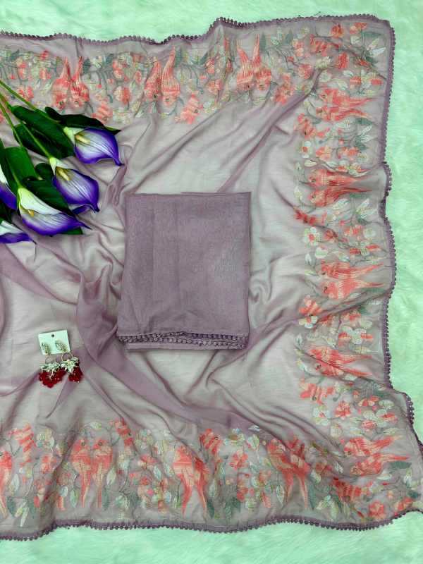 YNF Wholesale Organza Designer Sarees KESH509 Org | Surat Manufacturer
