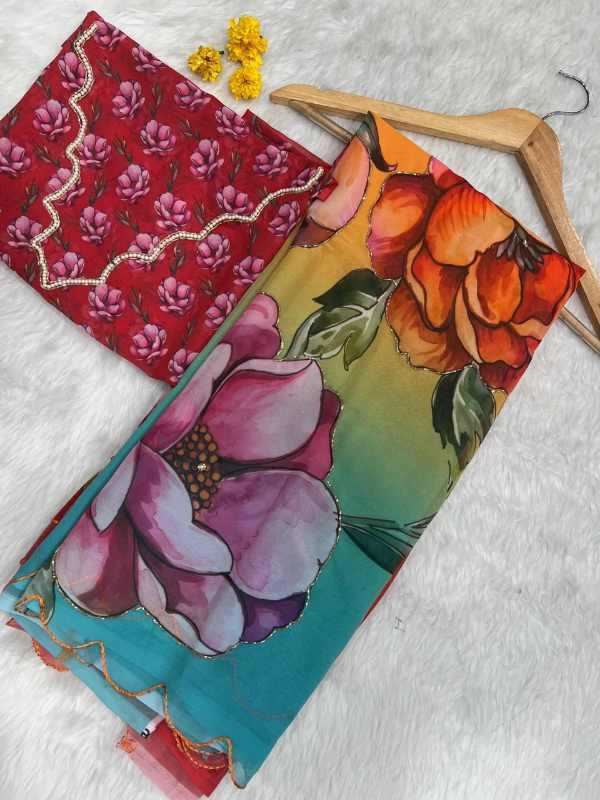 YNF Wholesale Georgette Printed Sarees KESH518 4431 | Surat Manufacturer