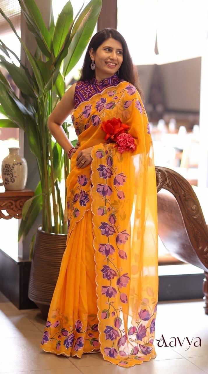 YNF Wholesale Georgette Fancy Sarees KESH518 4521 | Surat Manufacturer