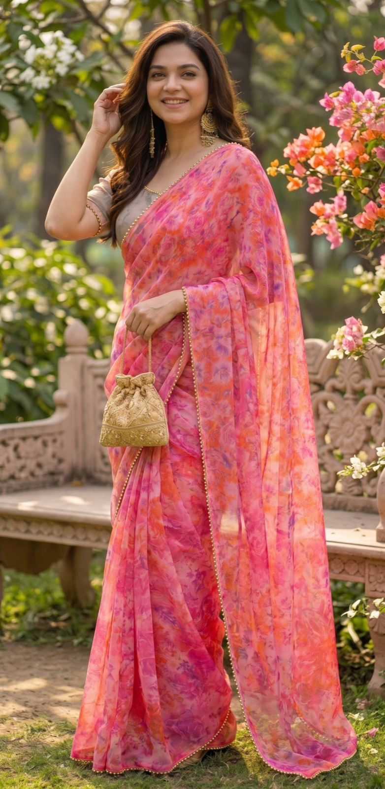 YNF Wholesale Georgette Printed Sarees KESH518 4522 | Surat Manufacturer