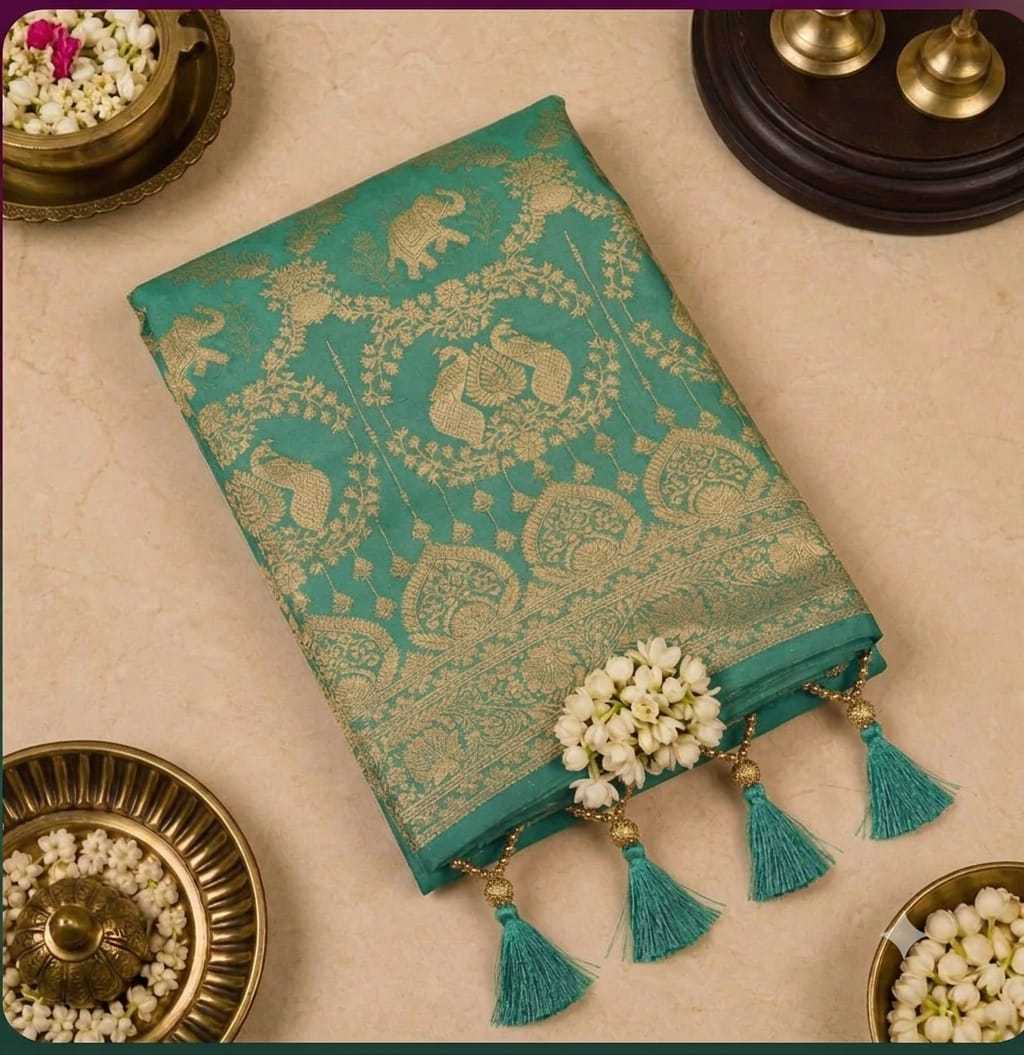 YNF Wholesale Russian Silk Designer Sarees KESH525 PEACOCK | Surat Manufacturer