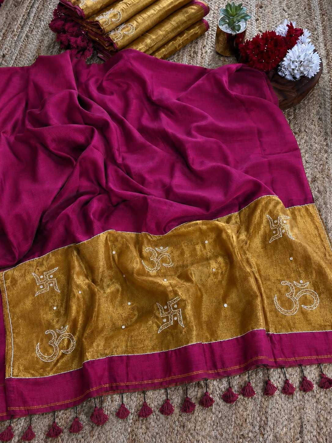 YNF Wholesale Pure Cotton Designer Sarees KESH525 SWASTIK | Surat Manufacturer