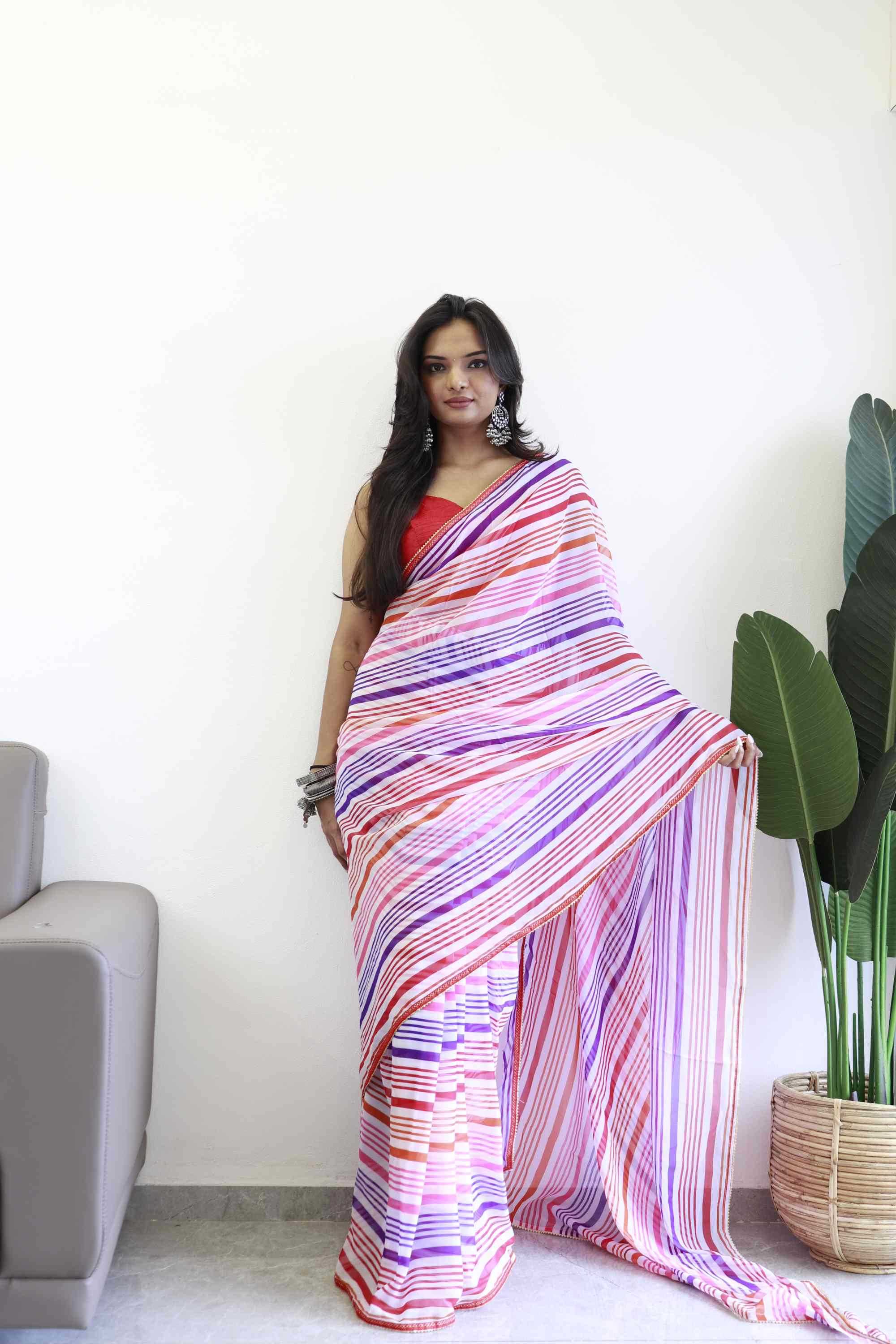 YNF Wholesale Georgette Ready To Wear Sarees KESH606 325 | Surat Manufacturer