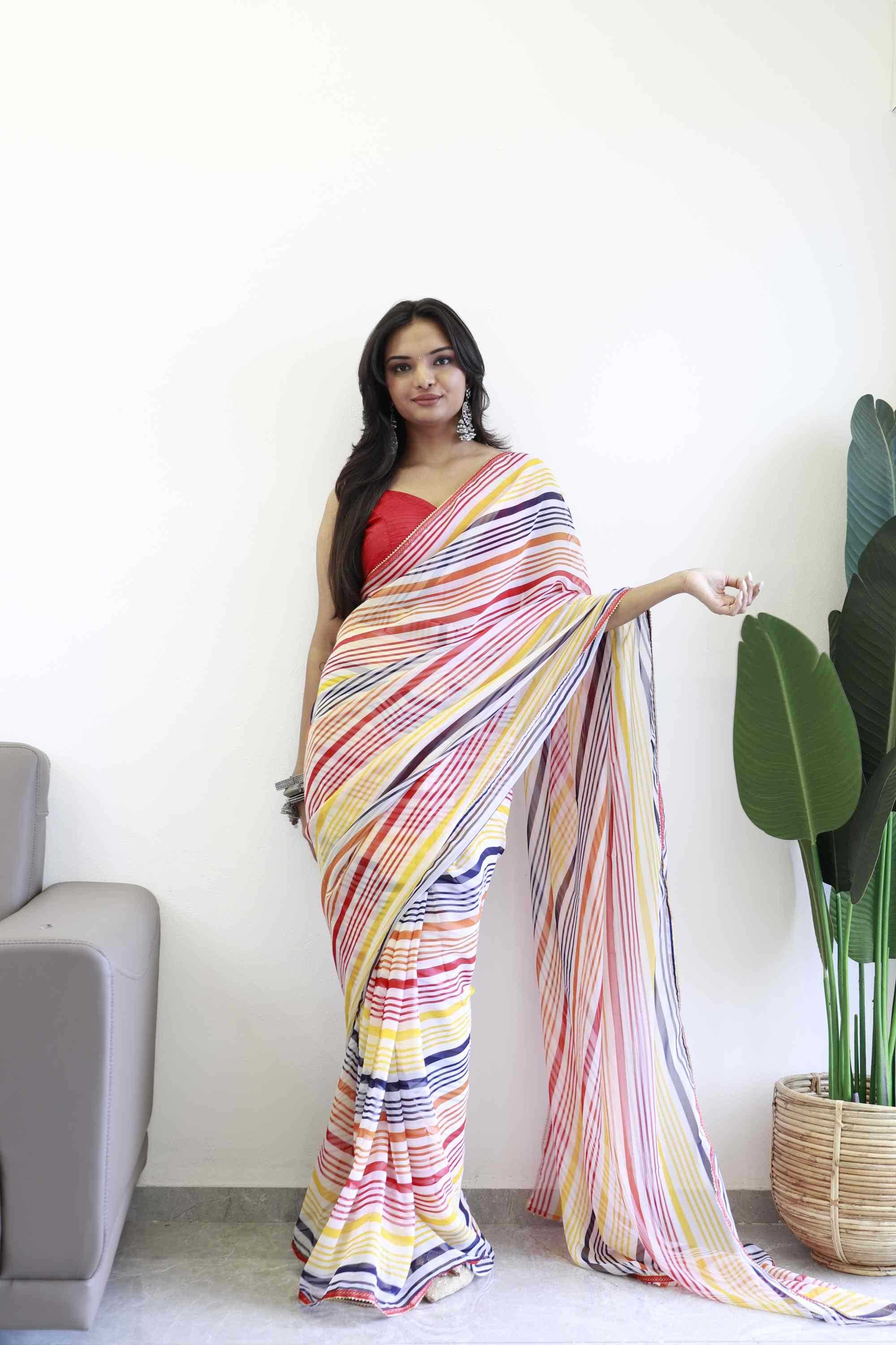 YNF Wholesale Georgette Ready To Wear Sarees KESH606 325 | Surat Manufacturer