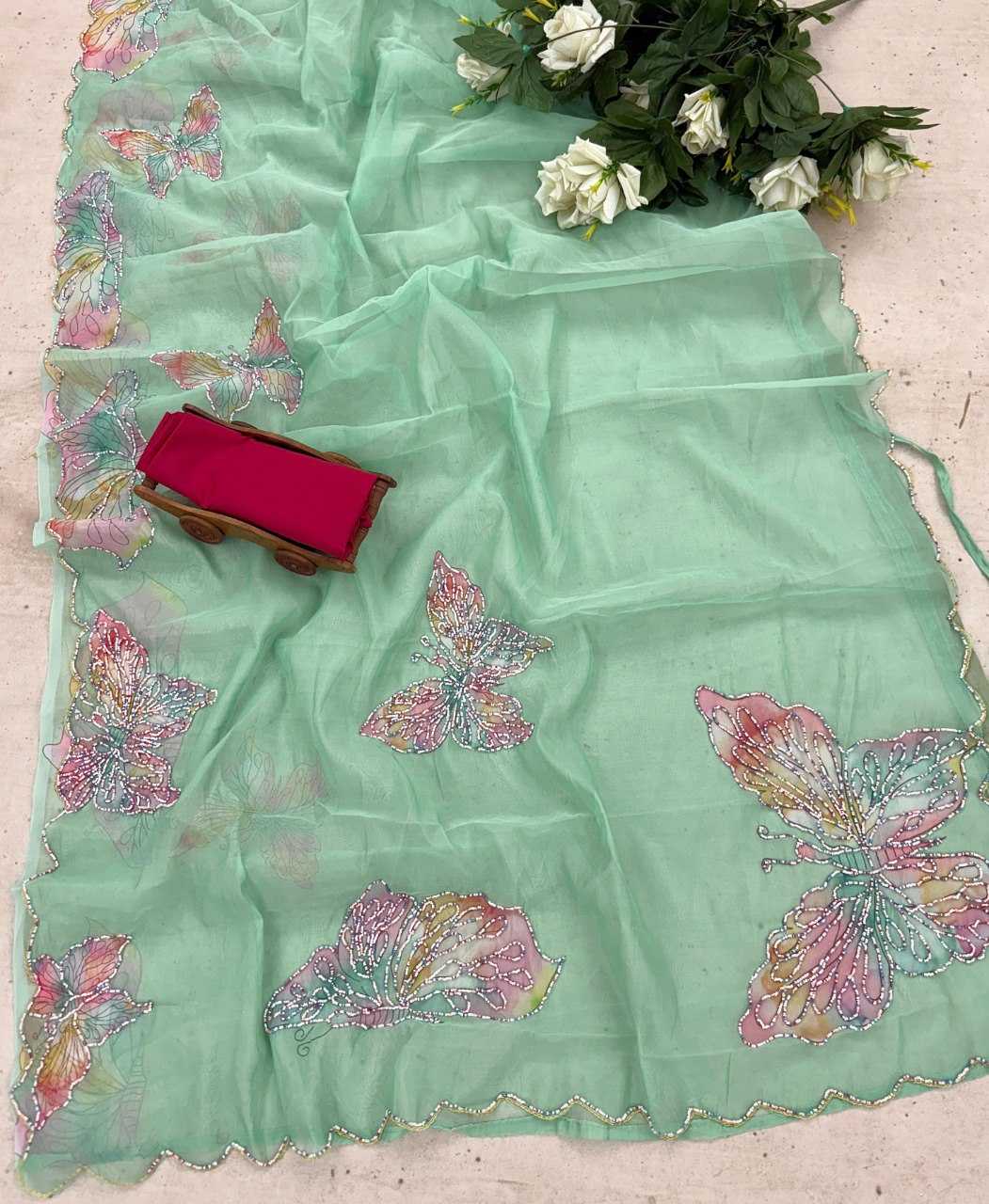 YNF Wholesale Organza Ready To Wear Sarees KESH606 446 | Surat Manufacturer