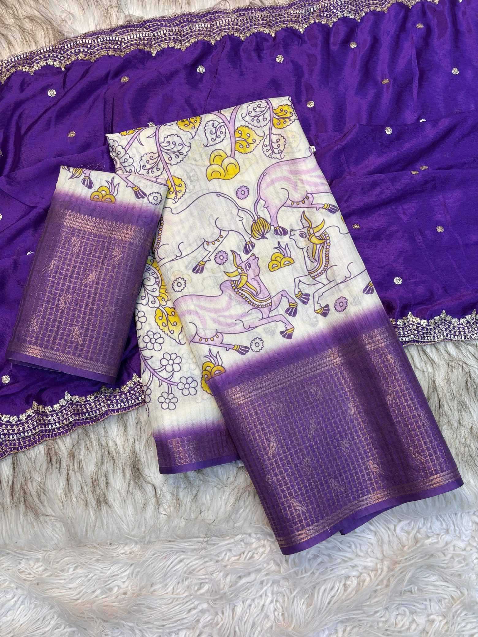 YNF Wholesale Tussar Silk Printed Sarees KESH637 Damayanti | Surat Manufacturer