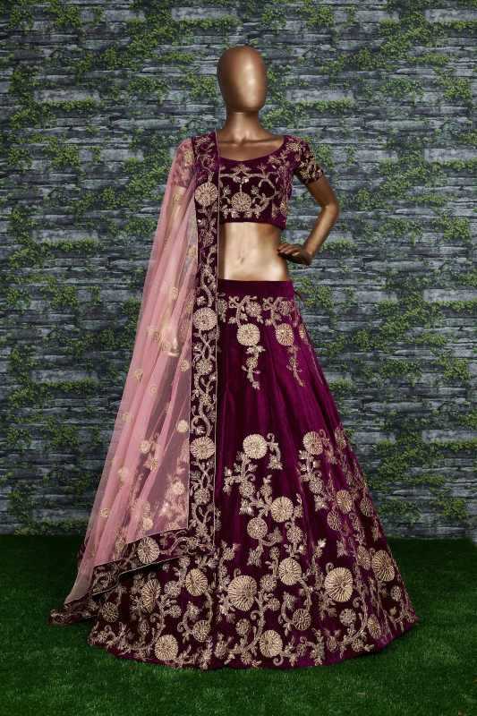 YNF Wholesale Velvet Wedding Lehenga KESH638 7012 | Surat Manufacturer