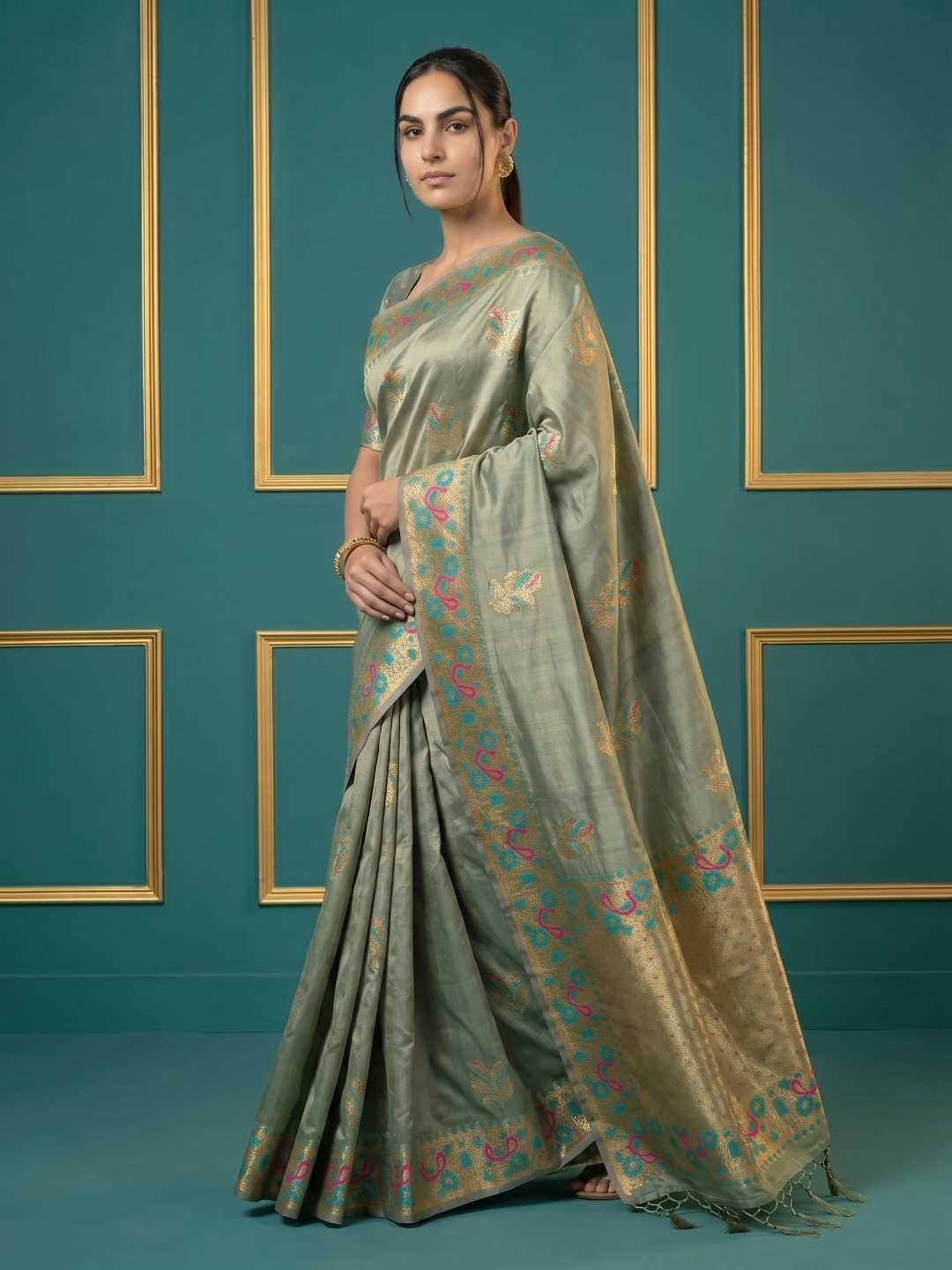 YNF Wholesale Zari Silk Traditional Silk Sarees KESH692 PALAK | Surat Manufacturer