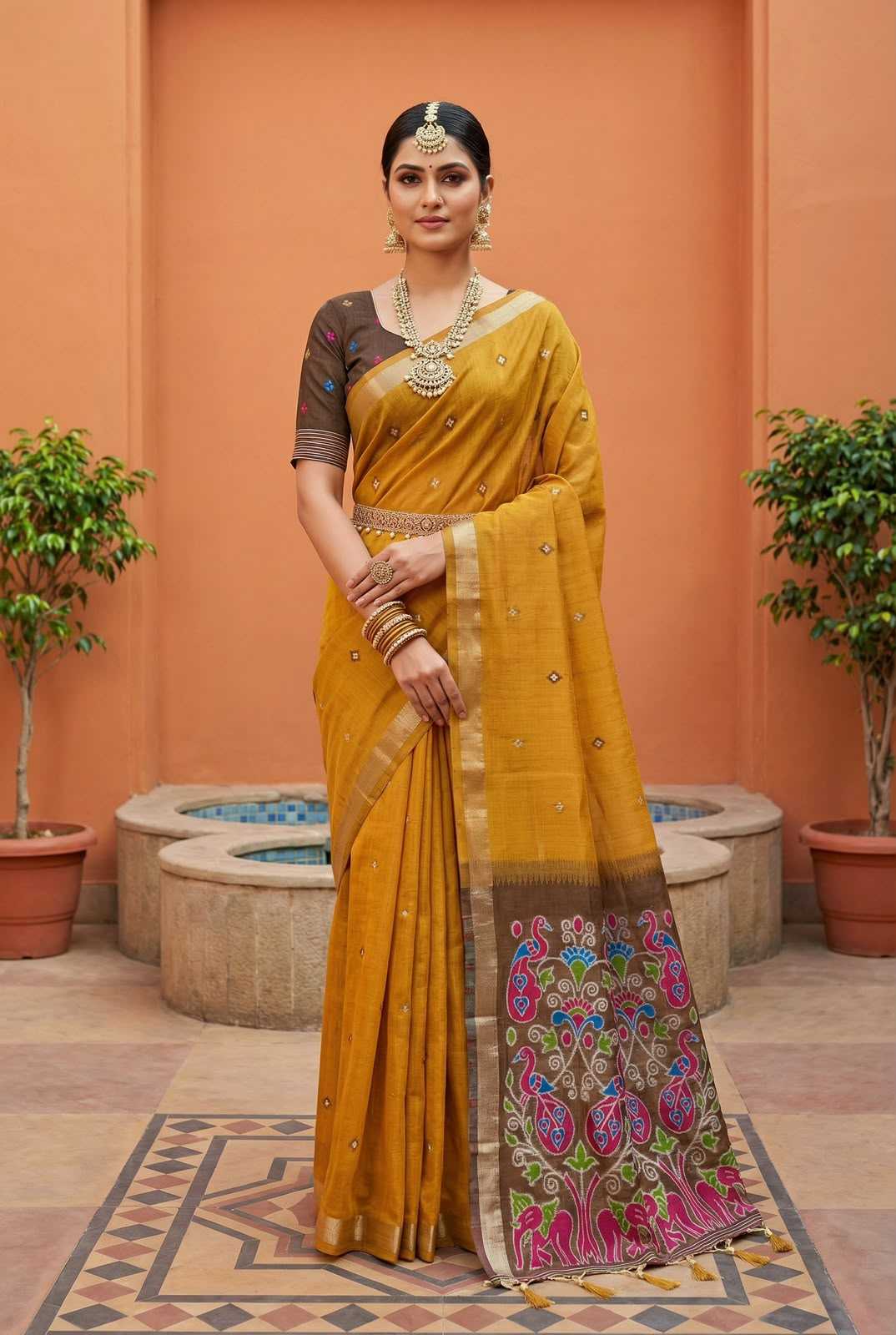 YNF Wholesale Pure Cotton Traditional Sarees KESH700 Patola | Surat Manufacturer