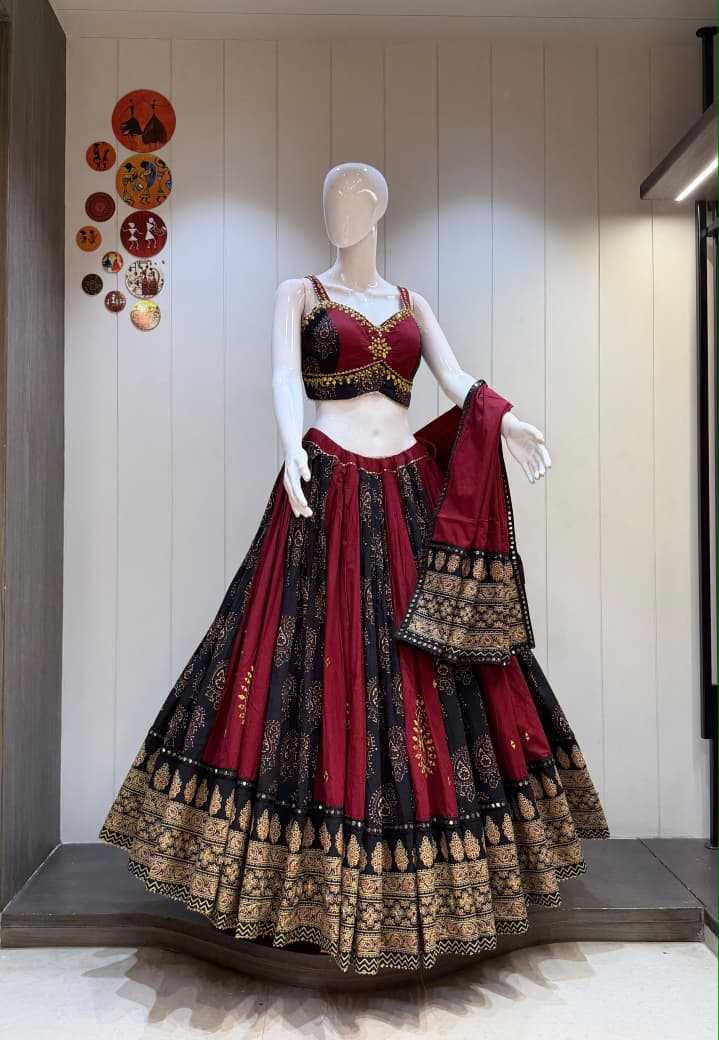YNF Wholesale Cotton Fancy Lehenga KESH711 Ajrakh Spa | Surat Manufacturer