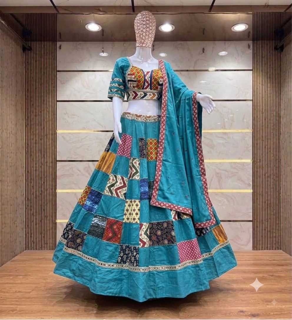 YNF Wholesale Cotton Designer Lehenga KESH711 Box Patch Gamthi | Surat Manufacturer