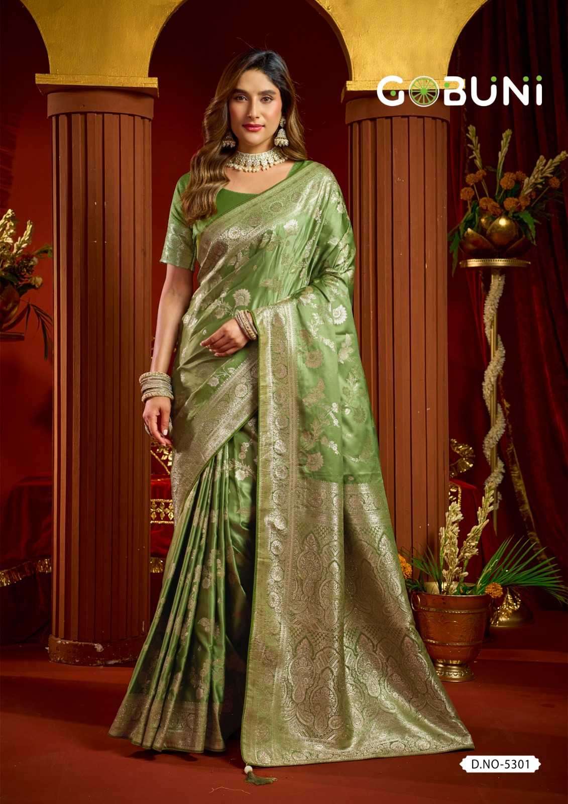 YNF Wholesale Satin Silk Traditional Silk Sarees KESH722 Gobuni Sumona | Surat Manufacturer