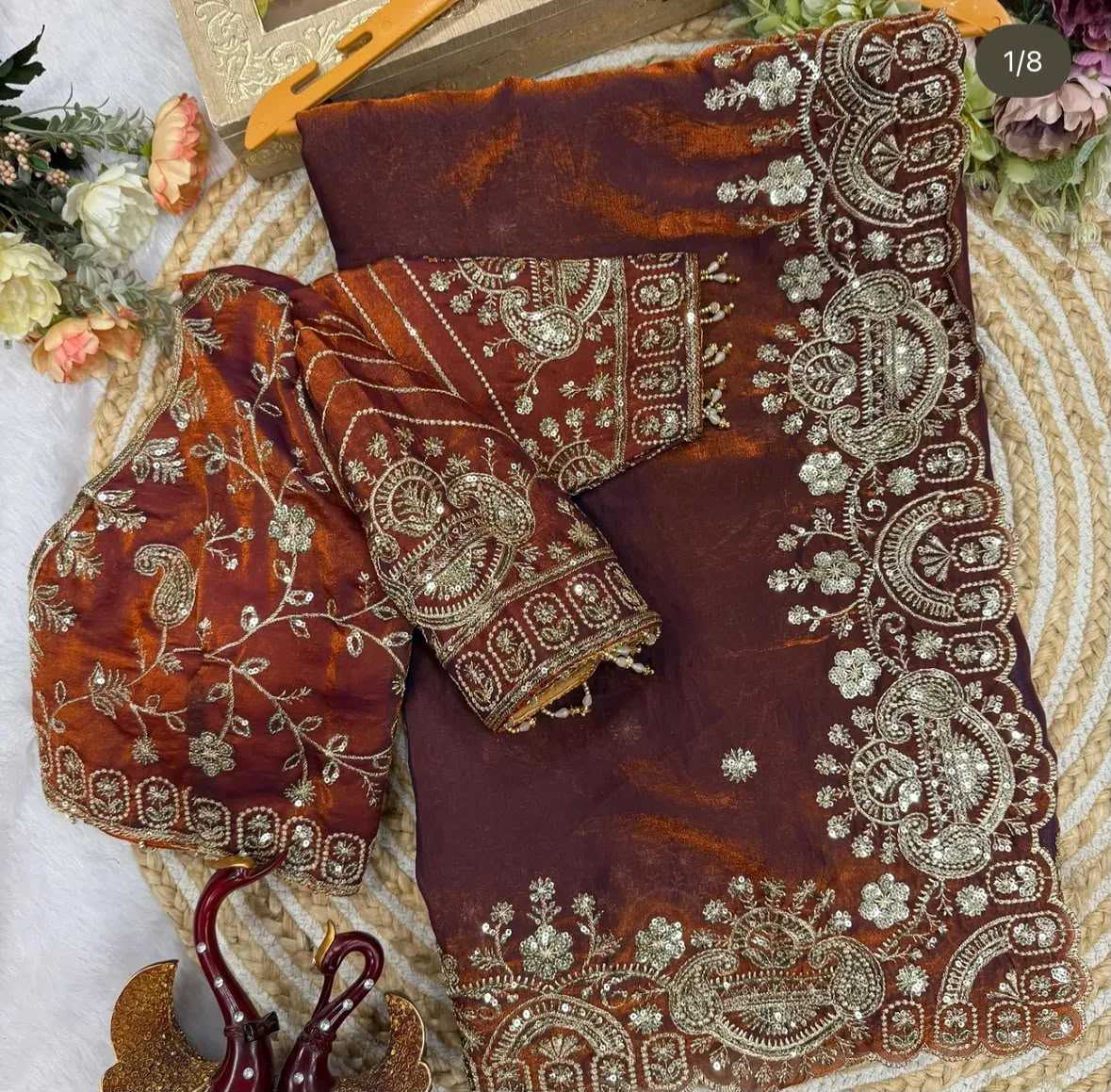 YNF Wholesale Satin Sequence Sarees KESH727 Devika | Surat Manufacturer