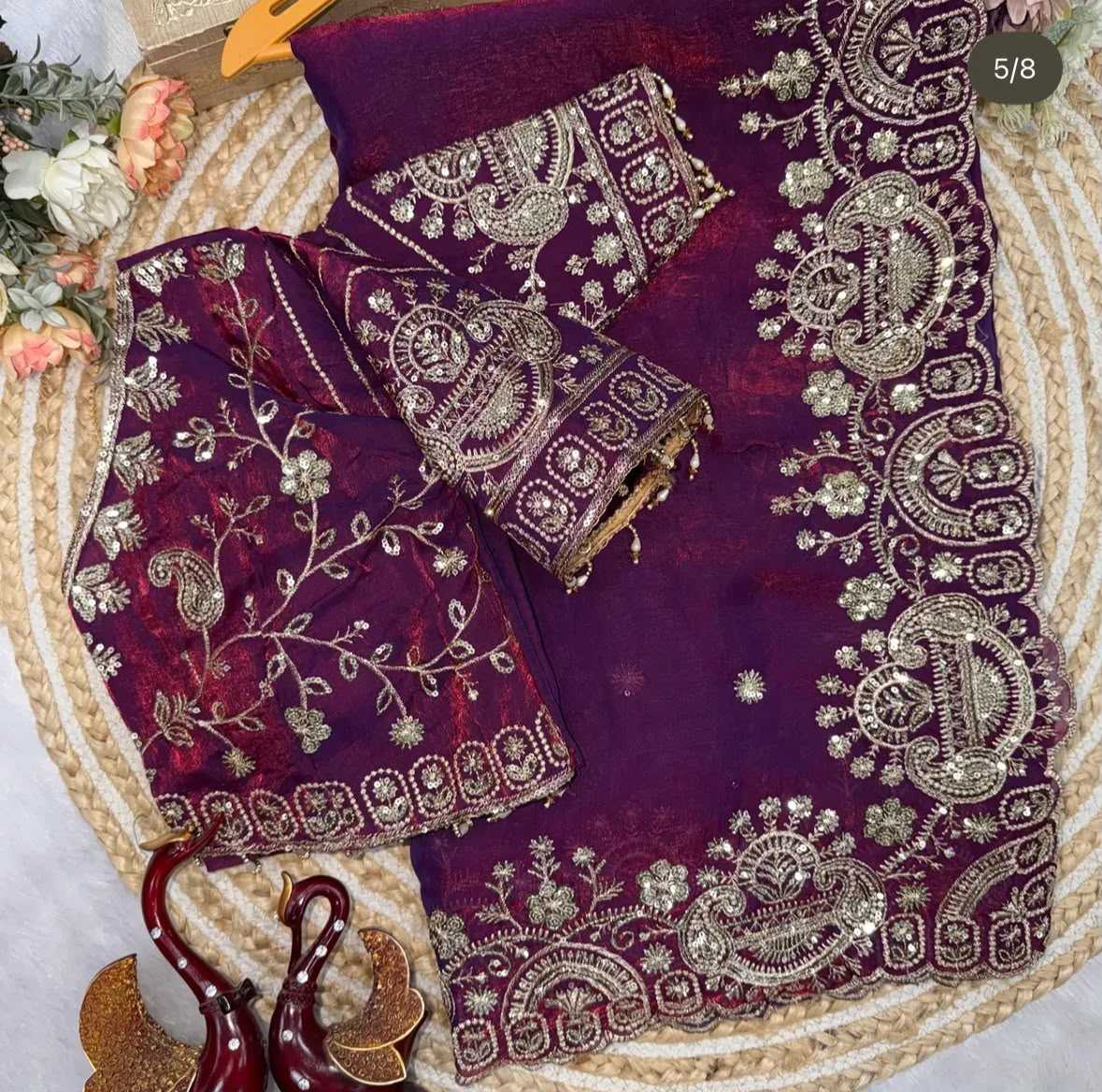 YNF Wholesale Satin Sequence Sarees KESH727 Devika | Surat Manufacturer