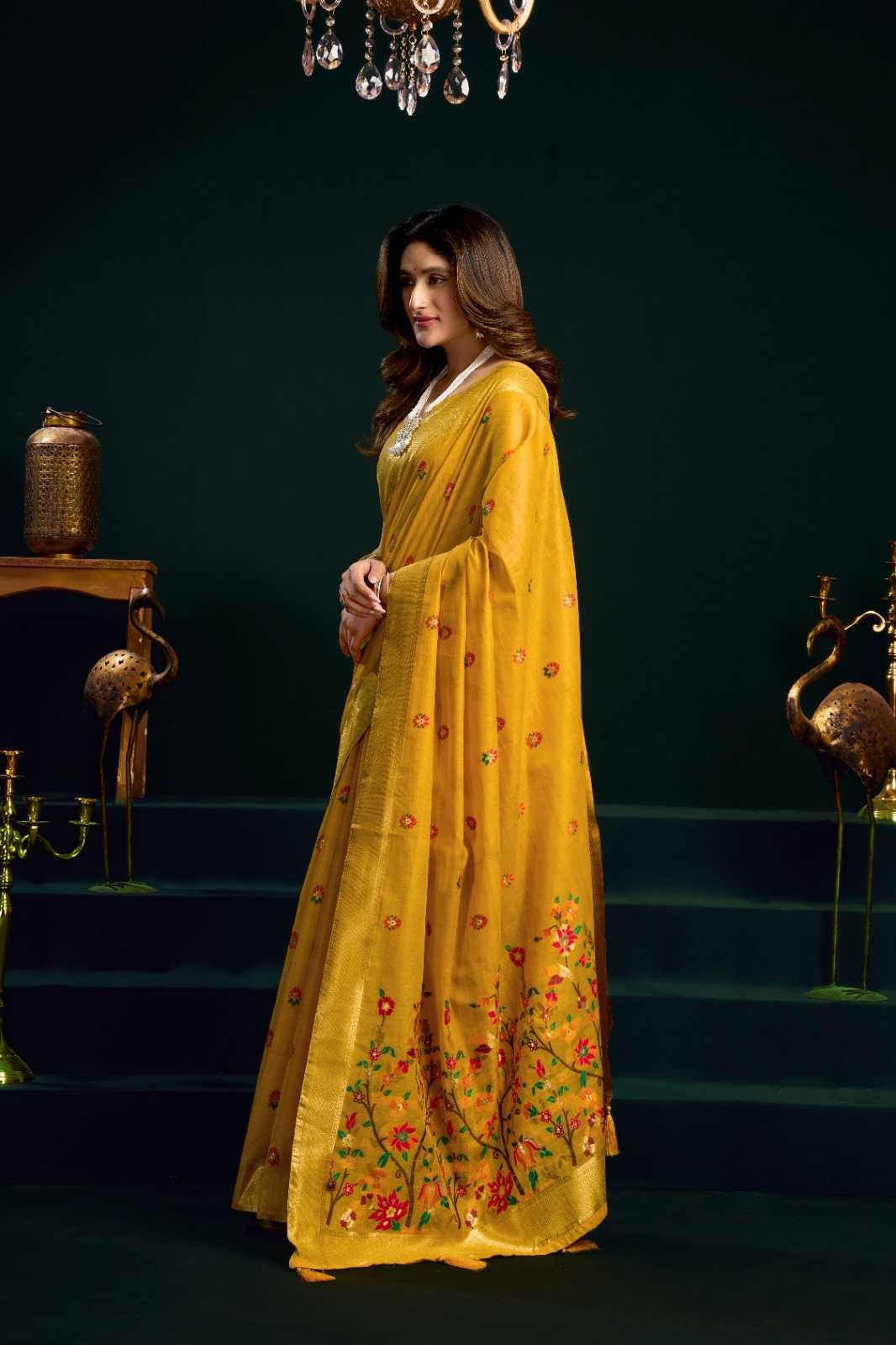 YNF Wholesale Cotton Fancy Sarees KESH744 GOBUNI SIYA | Surat Manufacturer