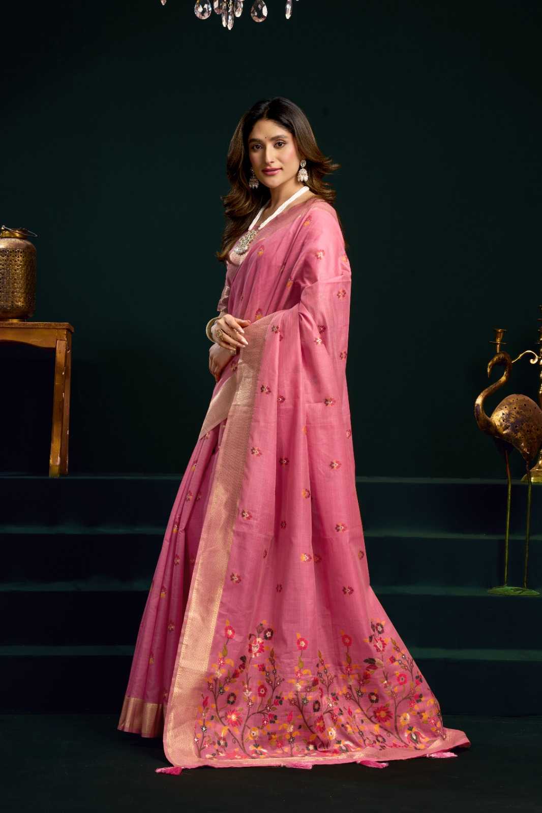 YNF Wholesale Cotton Fancy Sarees KESH744 GOBUNI SIYA | Surat Manufacturer