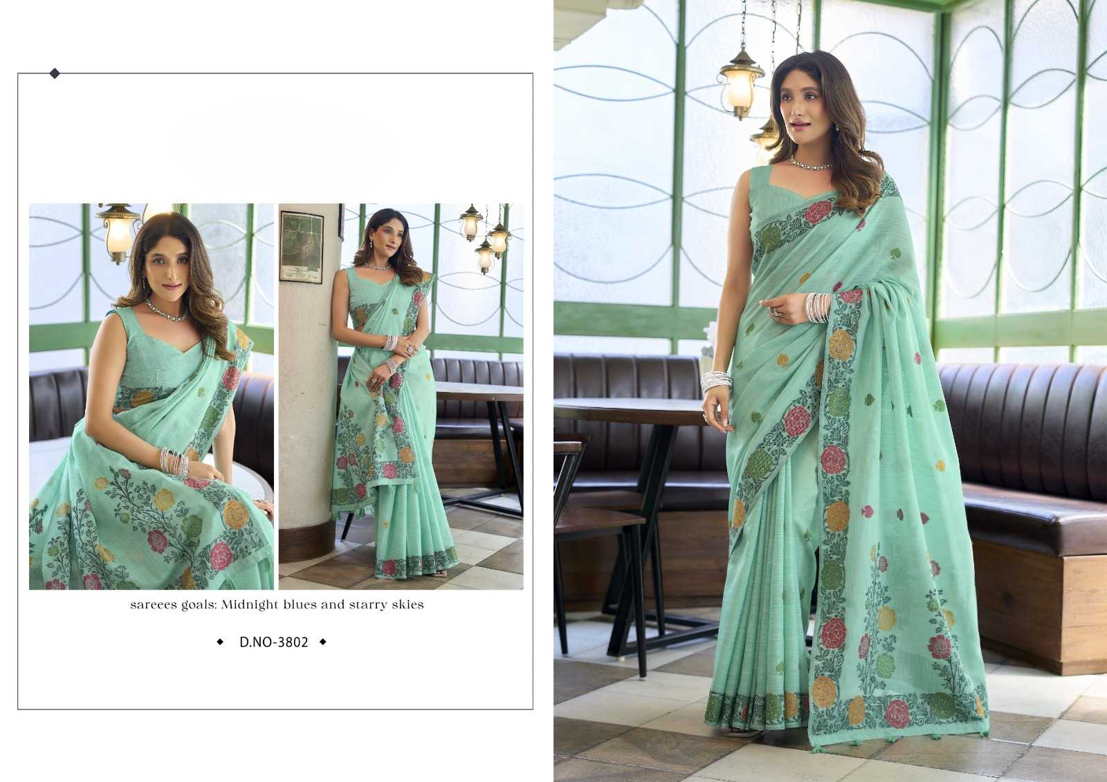 YNF Wholesale Linen Designer Sarees KESH744 GOBUNI SUMAN | Surat Manufacturer