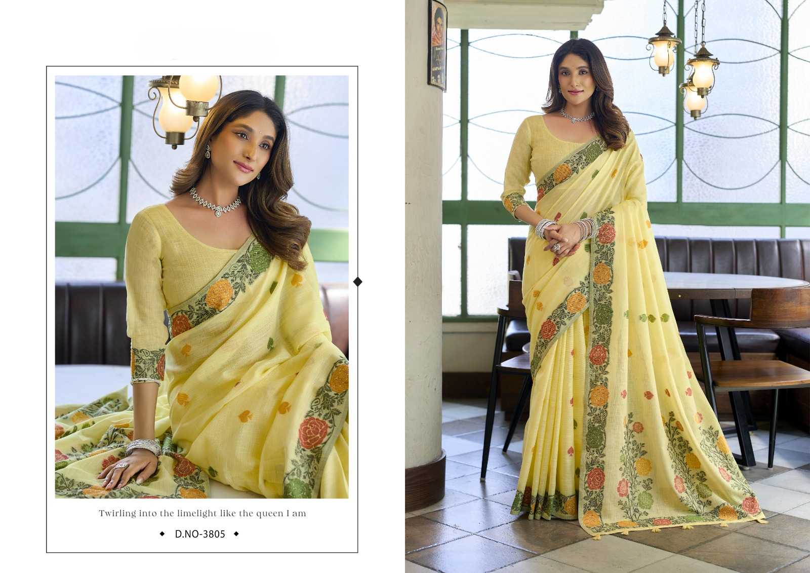 YNF Wholesale Linen Designer Sarees KESH744 GOBUNI SUMAN | Surat Manufacturer