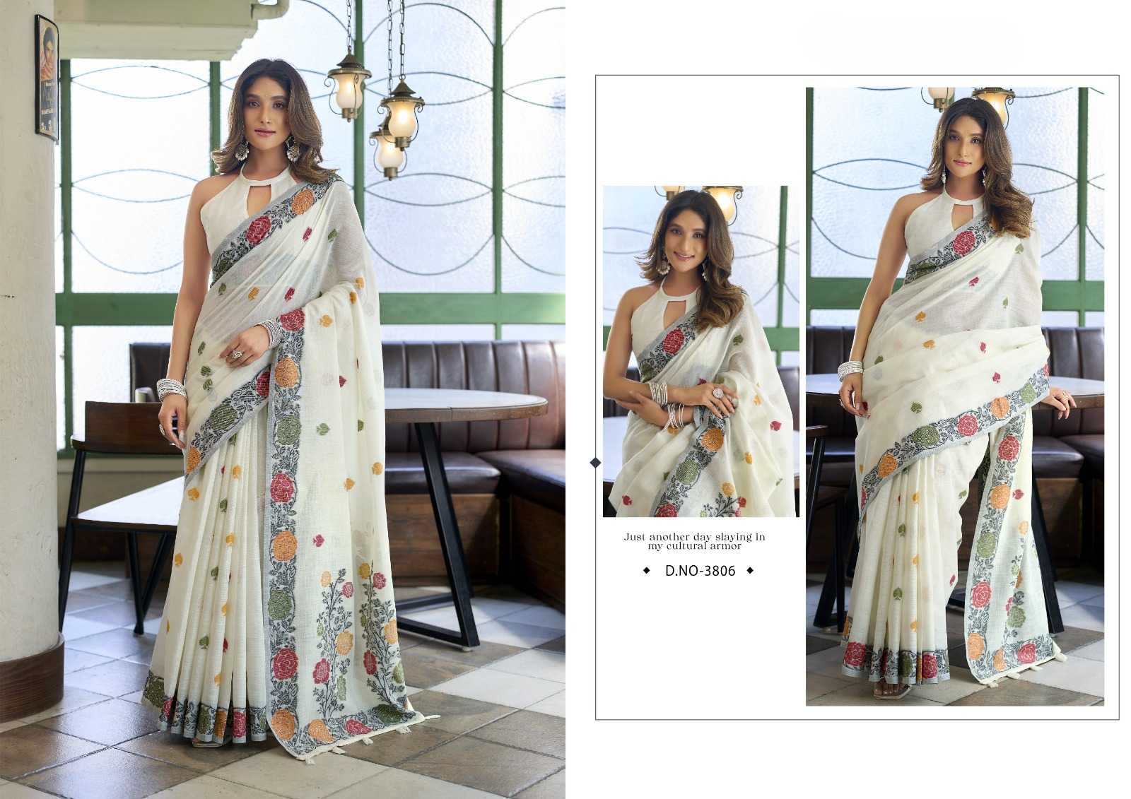 YNF Wholesale Linen Designer Sarees KESH744 GOBUNI SUMAN | Surat Manufacturer