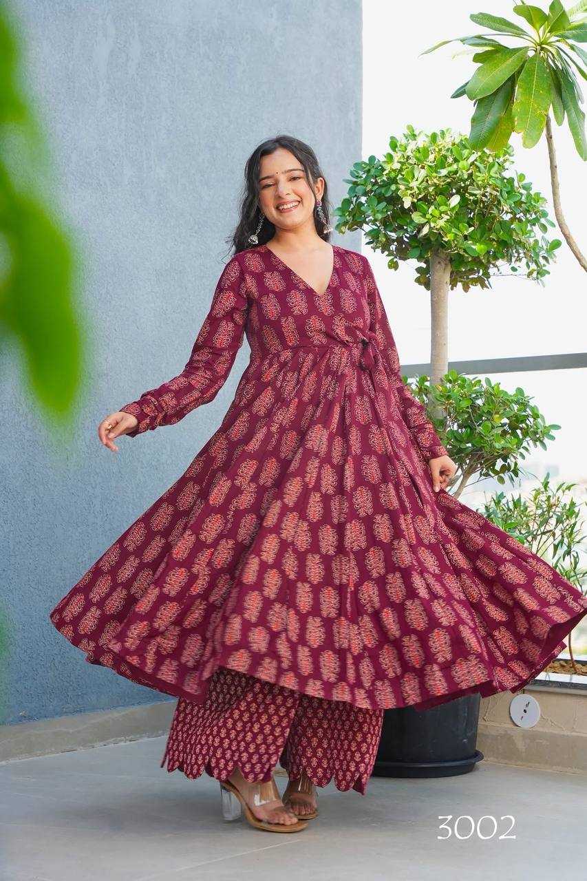 YNF Wholesale Heavy Rayon Printed Gowns KESH744 VYOMA V-3 | Surat Manufacturer