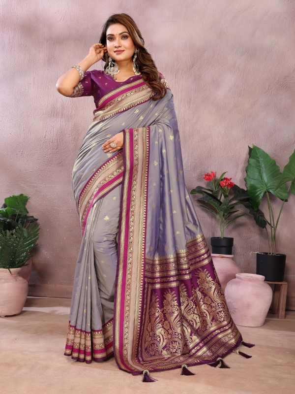 YNF Wholesale Handloom Silk Designer Sarees KESH753 Sindur | Surat Manufacturer