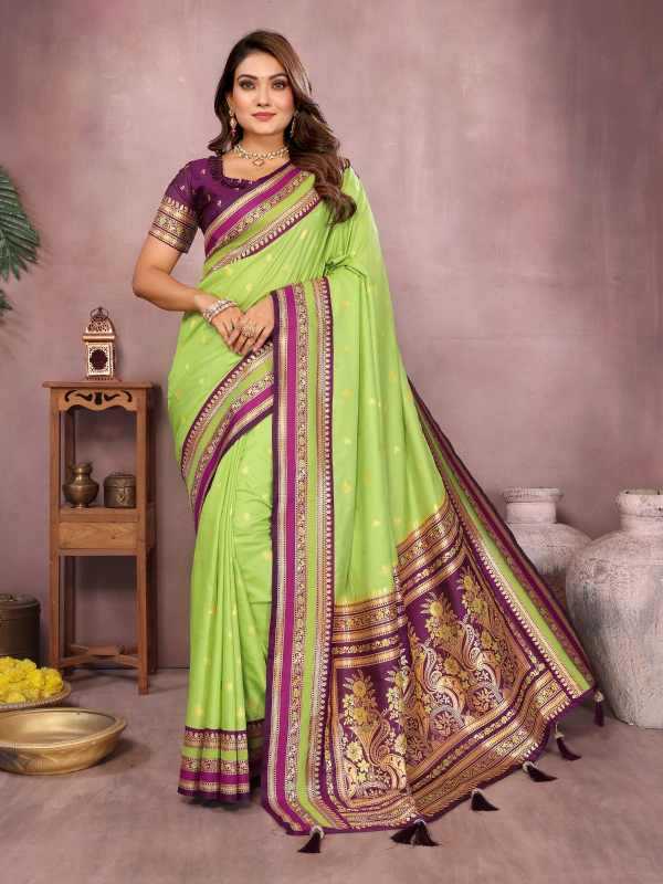 YNF Wholesale Handloom Silk Designer Sarees KESH753 Sindur | Surat Manufacturer