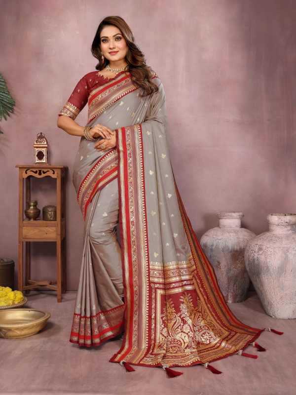 YNF Wholesale Handloom Silk Designer Sarees KESH753 Sindur | Surat Manufacturer