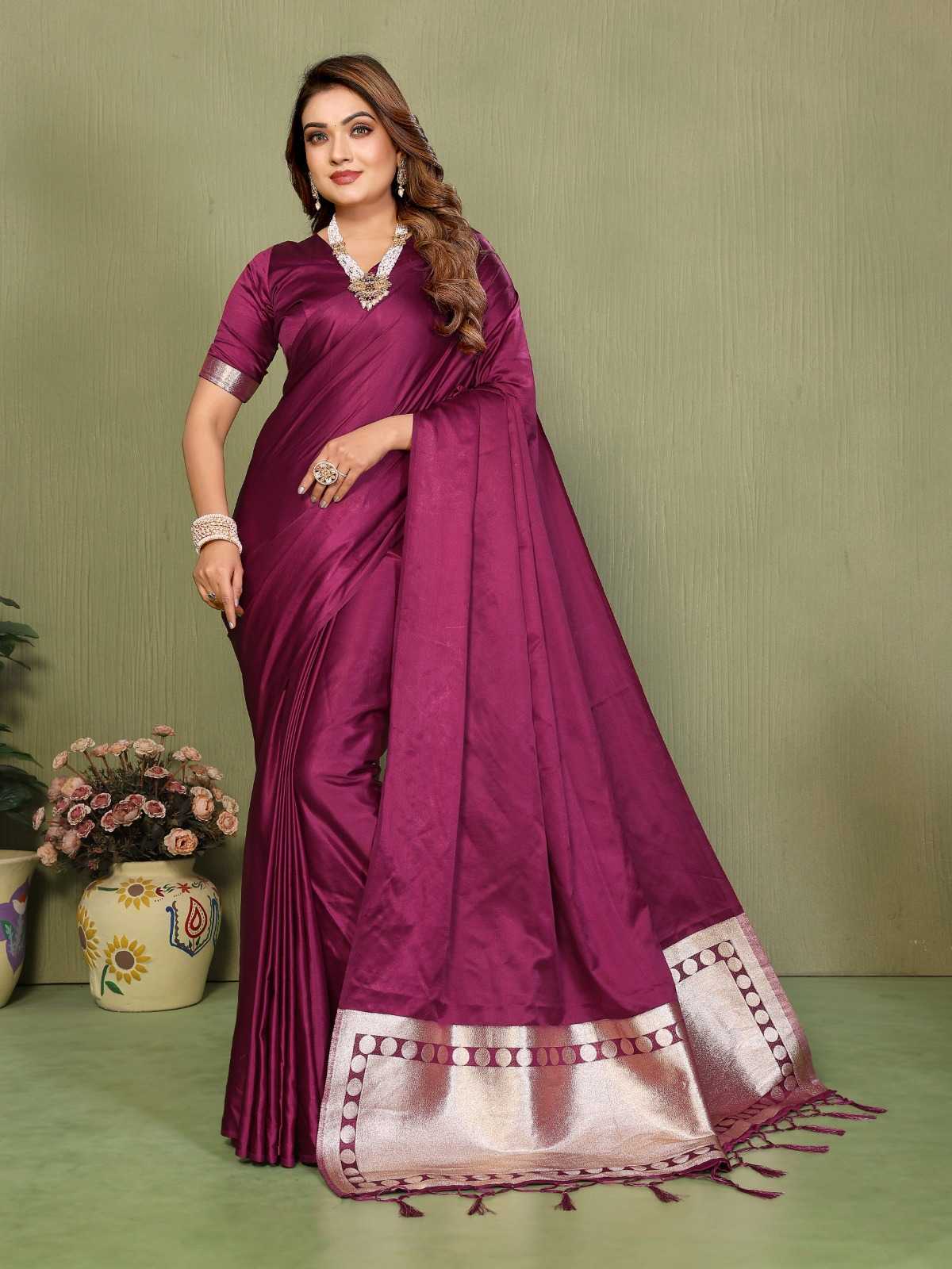 YNF Wholesale Satin Silk Zari Border Sarees KESH753 SWARGINI | Surat Manufacturer